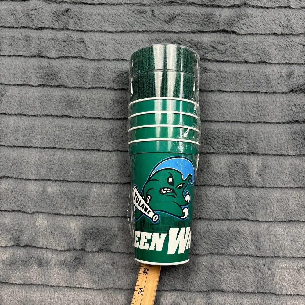Tulane University Green Wave 22oz Stadium Cups Set of 5 Green NCAA HC22T